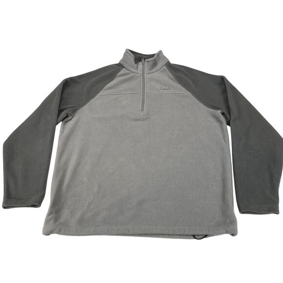 Cabela's Pullover Men's Large Gray Fleece Long Sleeve Mock Neck Quarter Zip - Picture 1 of 12